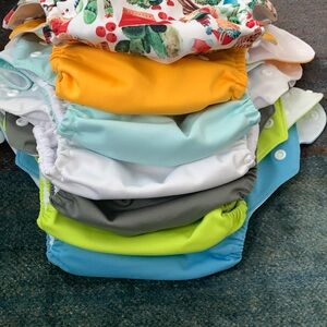 Lot of 7 pocket diapers (Alva and Mama Koala)